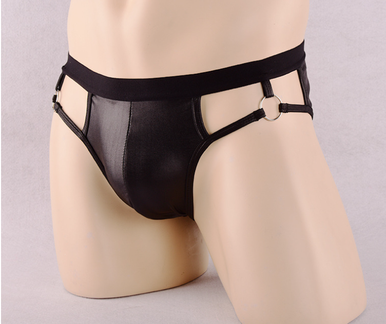 Ropa interior sexy de cuero PU para hombre