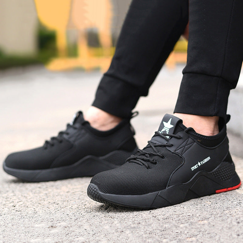 Botas para hombre, botas de seguridad para el trabajo con punta de acero, zapatos de seguridad antigolpes para zapatillas informales, zapatos para hombre, botas militares, zapatos de trabajo