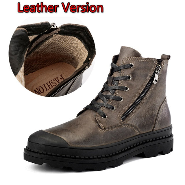 Genuine leather Autumn Men Boots Winter Waterproof Ankle Boots Martin Boots Outdoor Working Boots Men Shoes