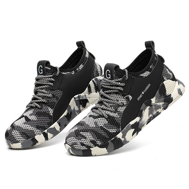 Botas para hombre, botas de seguridad para el trabajo con punta de acero, zapatos de seguridad antigolpes para zapatillas informales, zapatos para hombre, botas militares, zapatos de trabajo