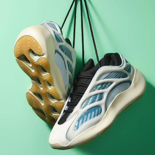 Zapatos de hombre, moda informal, zapatos de coco para papá, zapatillas antideslizantes para hombre, zapatos planos con cordones, zapatillas deportivas transpirables para correr, zapatillas toscas