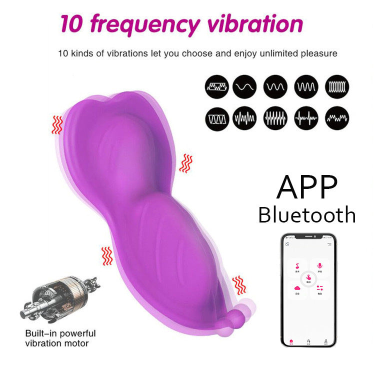Remote Wear APP Wave Of Flowers Control remoto inalámbrico Parejas con potente masaje de vibración Puente sexual erótico