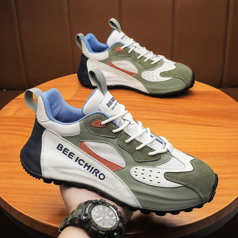 Men's Shoes Colorful Package Bottom Shoes Comfortable Leather Inside High Casual Sports Trend Shoes