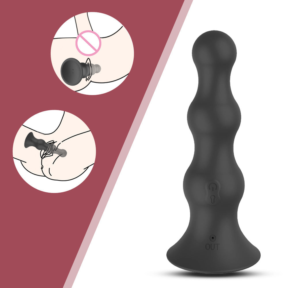 Control remoto Pistola de carga Calabaza Silicona Vibración Inflable Corte trasero Talón Anal Plug