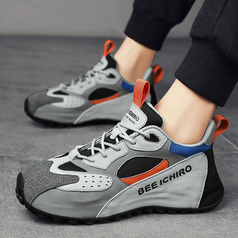 Men's Shoes Colorful Package Bottom Shoes Comfortable Leather Inside High Casual Sports Trend Shoes