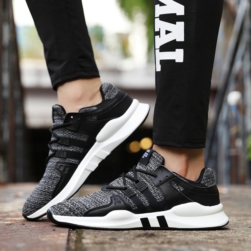 Zapatos deportivos para caminar y correr para hombres adultos, zapatillas con cordones