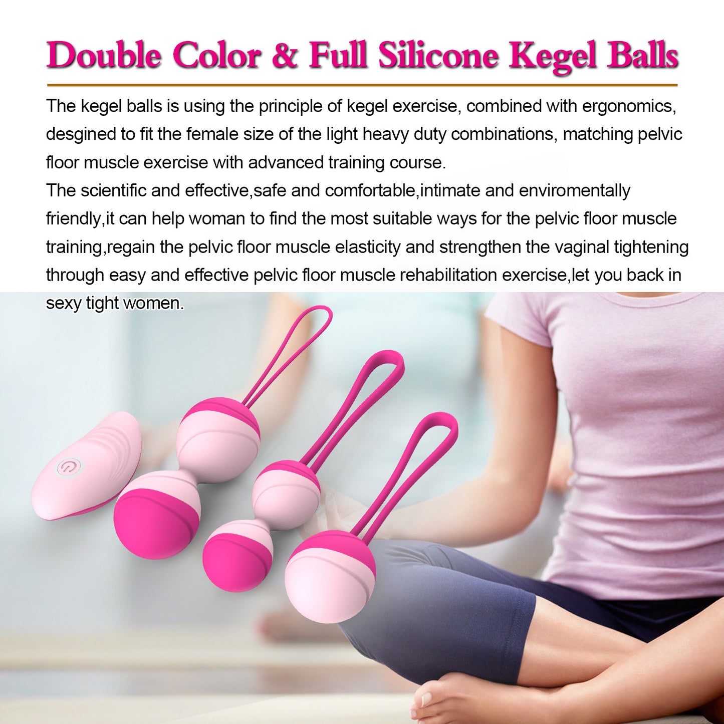 Y.LOVE Kegel Ball Función de ejercicio y masaje 2 en 1
