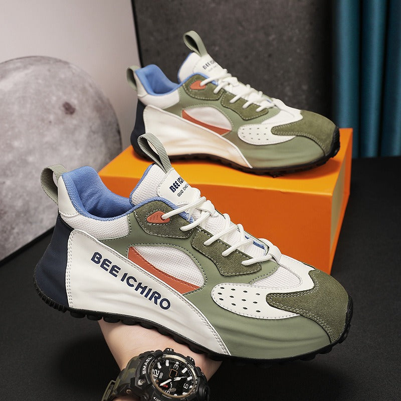 Men's Shoes Colorful Package Bottom Shoes Comfortable Leather Inside High Casual Sports Trend Shoes