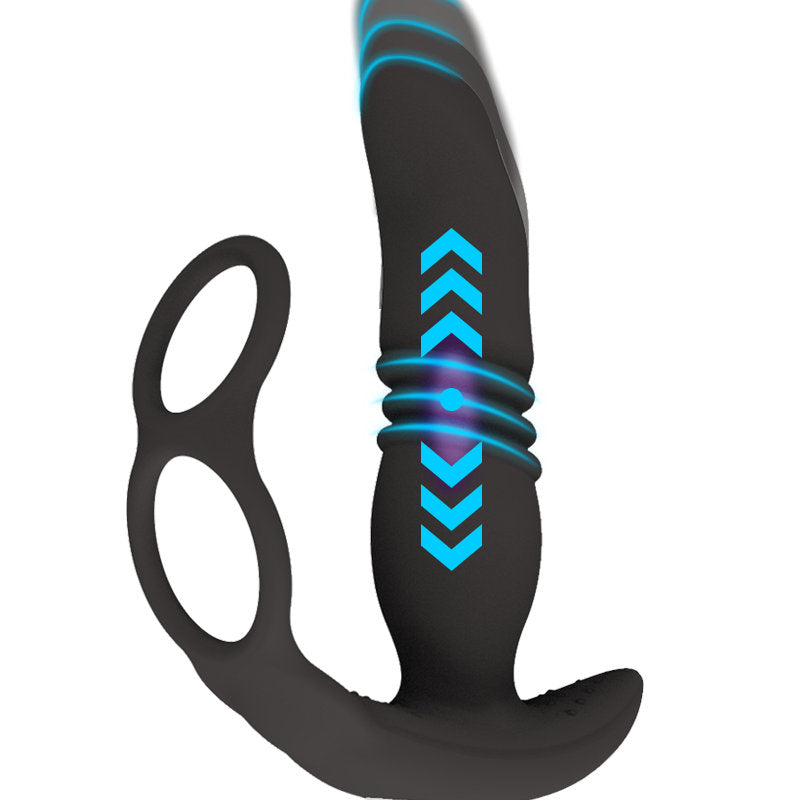 Control de la aplicación con anillo retráctil Anal Plug Male Próstata Ejercicio Masaje Dildo
