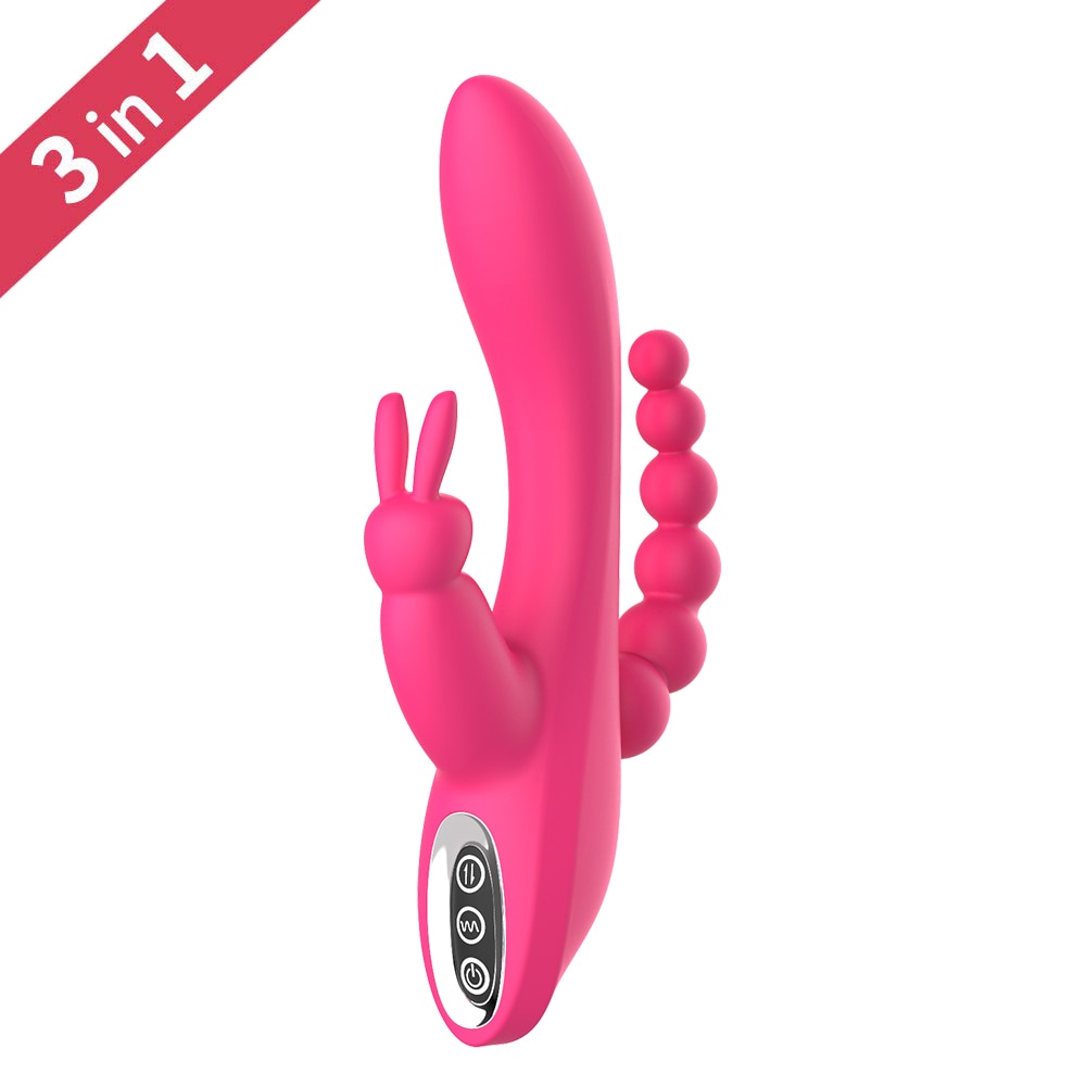 Vibrador de conejo recargable impermeable de 12 velocidades