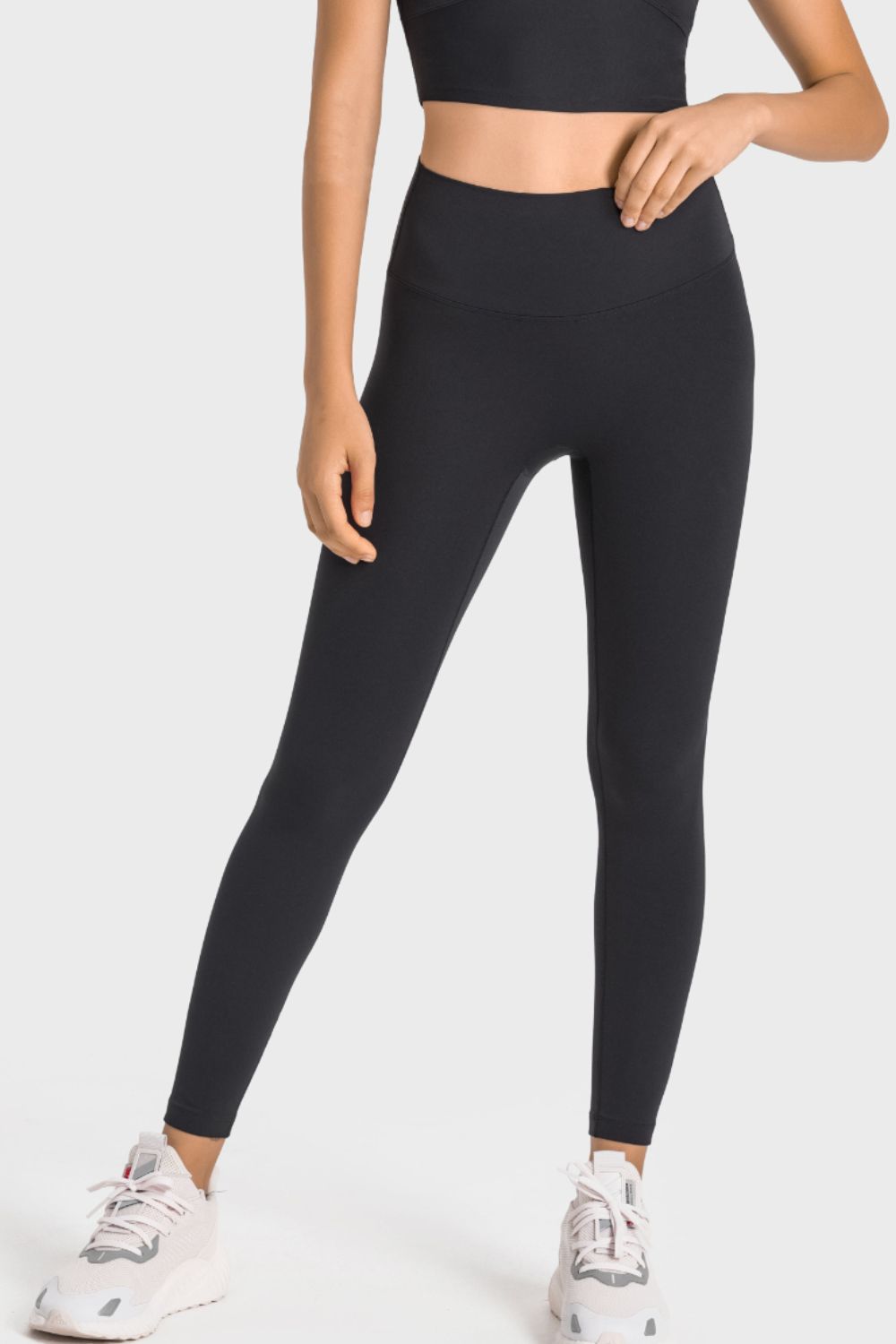Leggings de yoga de tiro alto con cintura ancha