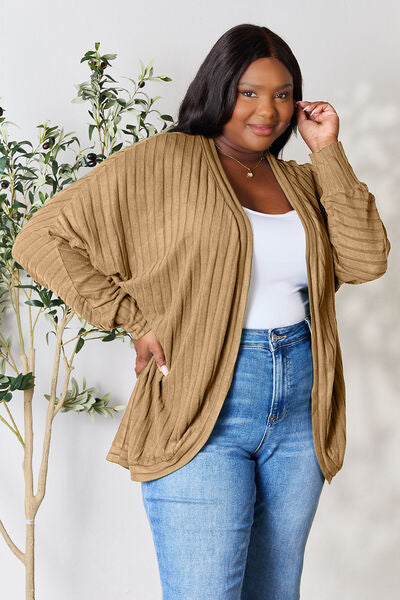 Cárdigan capullo de canalé de talla grande Basic Bae