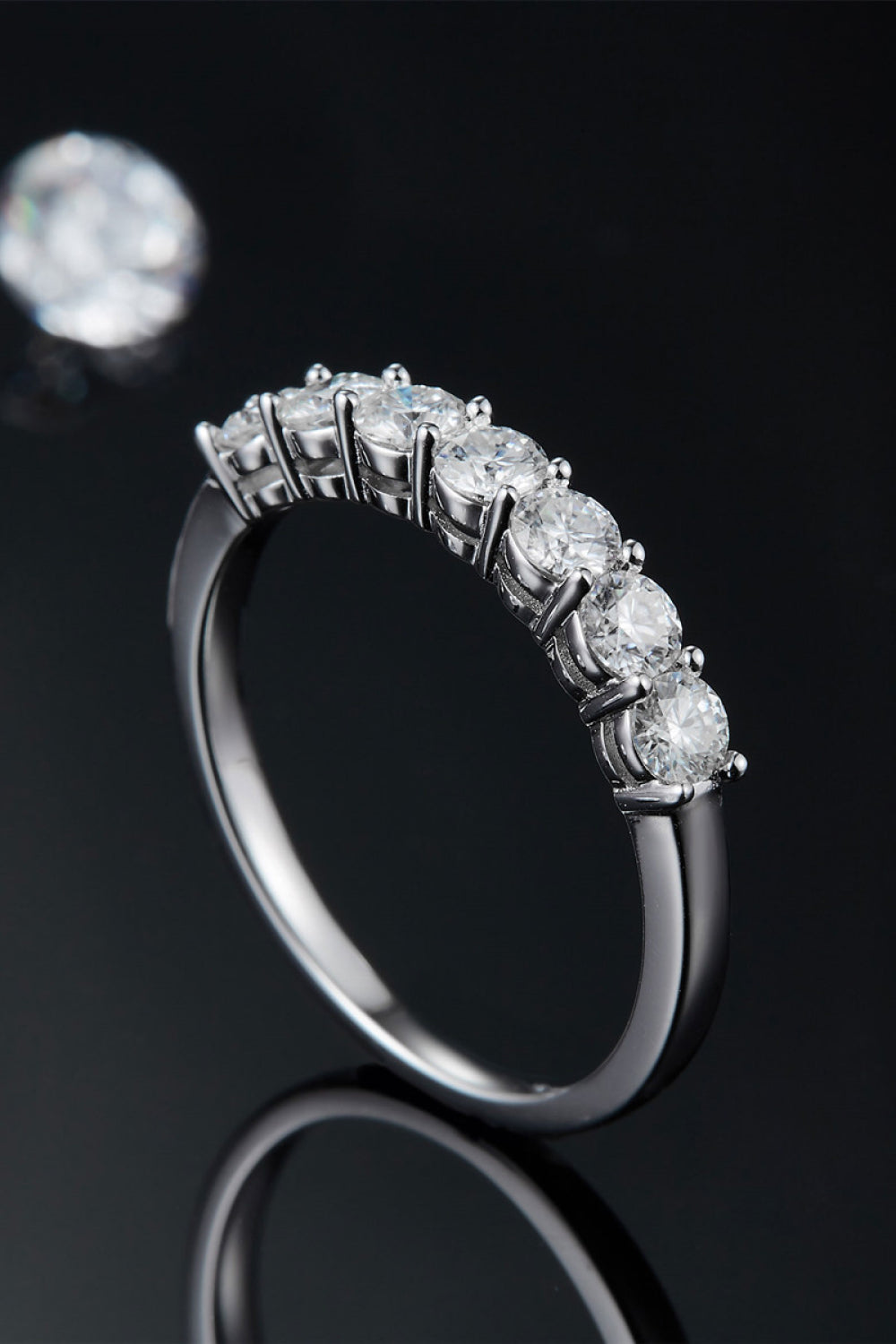 Can't Stop Your Shine Moissanite Anillo chapado en platino