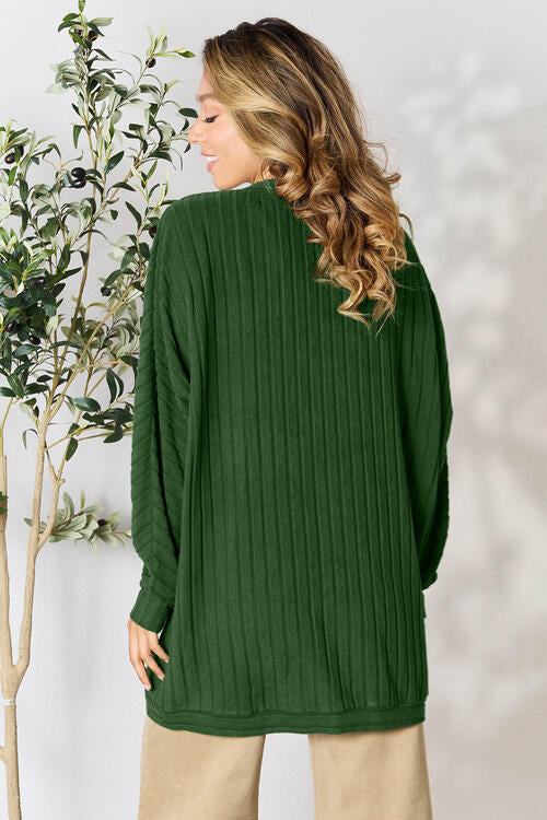 Cárdigan capullo de canalé de talla grande Basic Bae