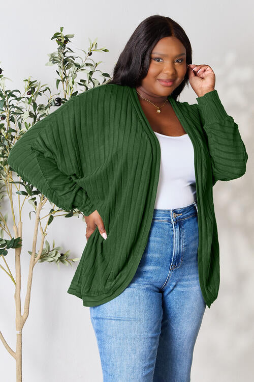 Cárdigan capullo de canalé de talla grande Basic Bae