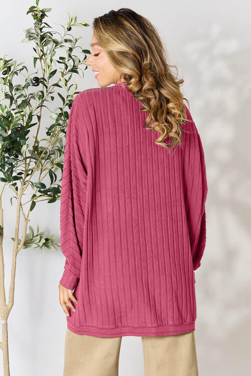 Cárdigan capullo de canalé de talla grande Basic Bae