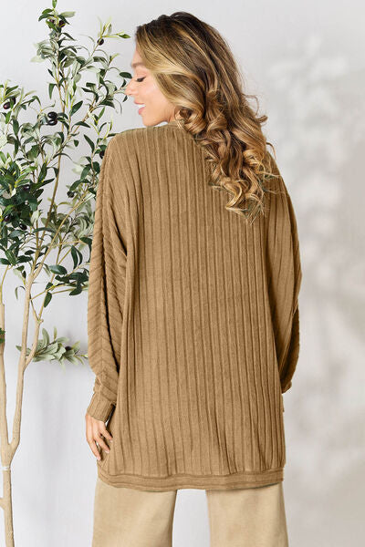 Cárdigan capullo de canalé de talla grande Basic Bae