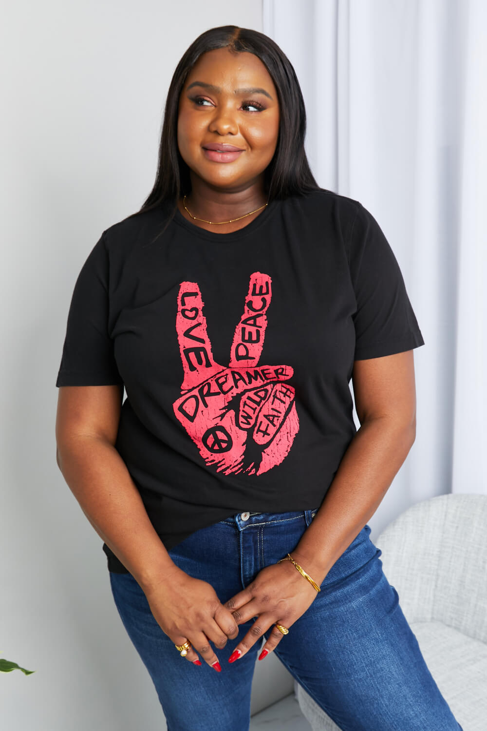 MineB Camiseta tipo túnica con gráfico de tamaño completo