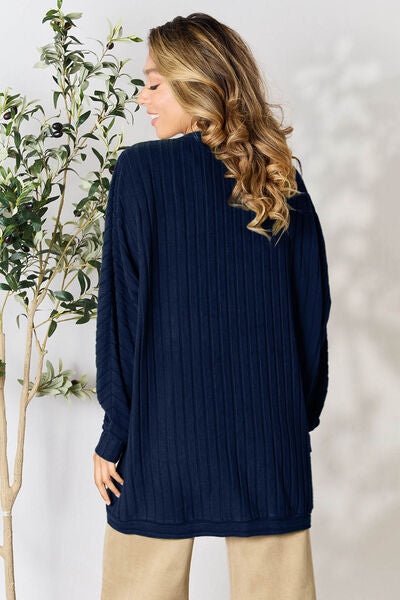 Cárdigan capullo de canalé de talla grande Basic Bae