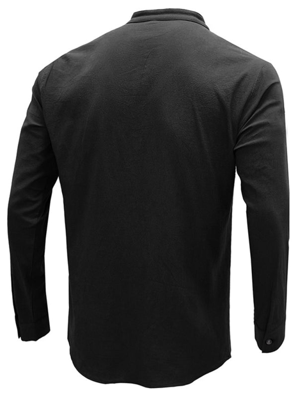 Camiseta Henley de manga larga Defender Performance de color liso para hombre