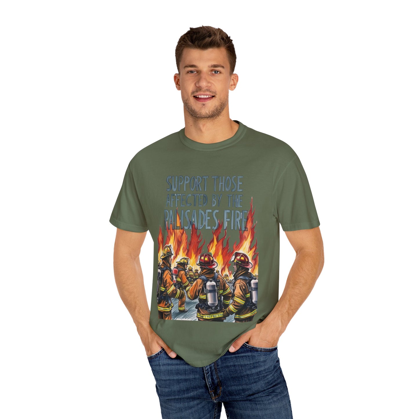 Firefighters Support Unisex T-shirt - Palisades Fire Relief Shirt By Savagely Snatched