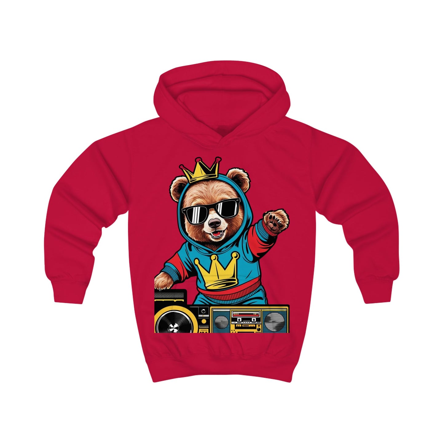 Savagely Snatched Kids Party Bear DJ Hoodie