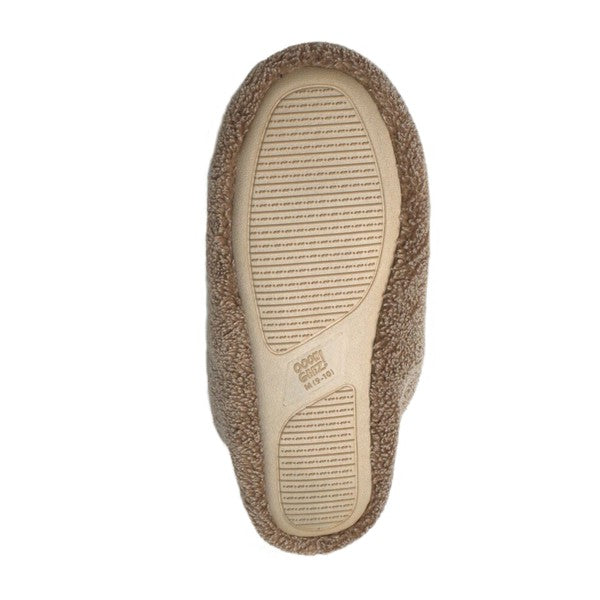 Sherpa Tan - Pantuflas de casa acogedoras de sherpa para hombre