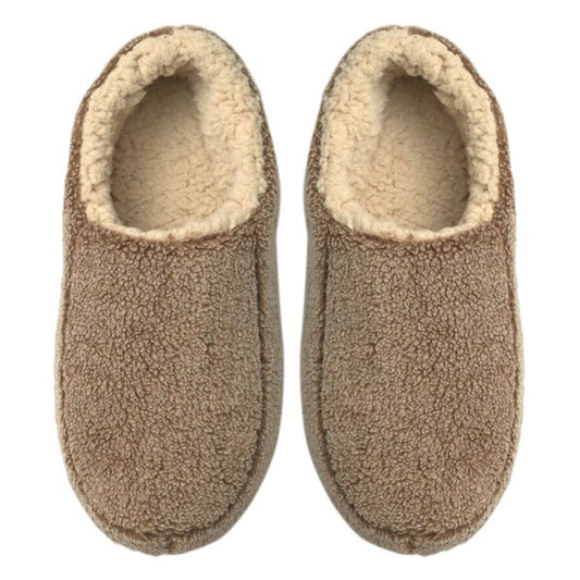 Sherpa Tan - Pantuflas de casa acogedoras de sherpa para hombre