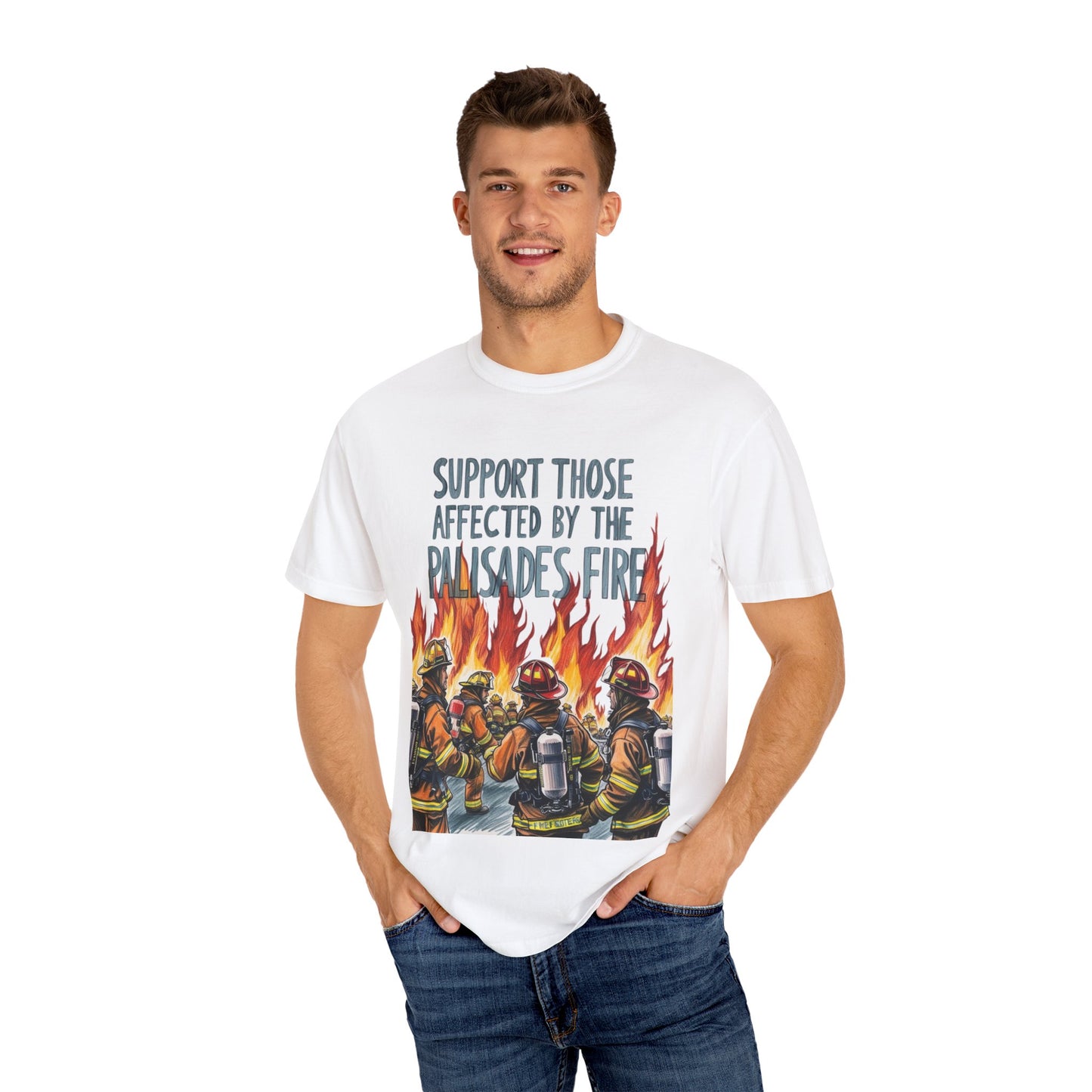 Firefighters Support Unisex T-shirt - Palisades Fire Relief Shirt By Savagely Snatched