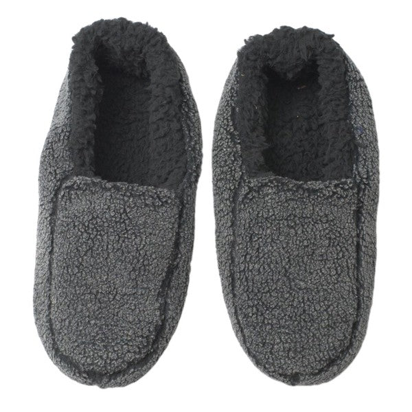 Sherpa Black - Pantuflas de casa acogedoras de Sherpa para hombre