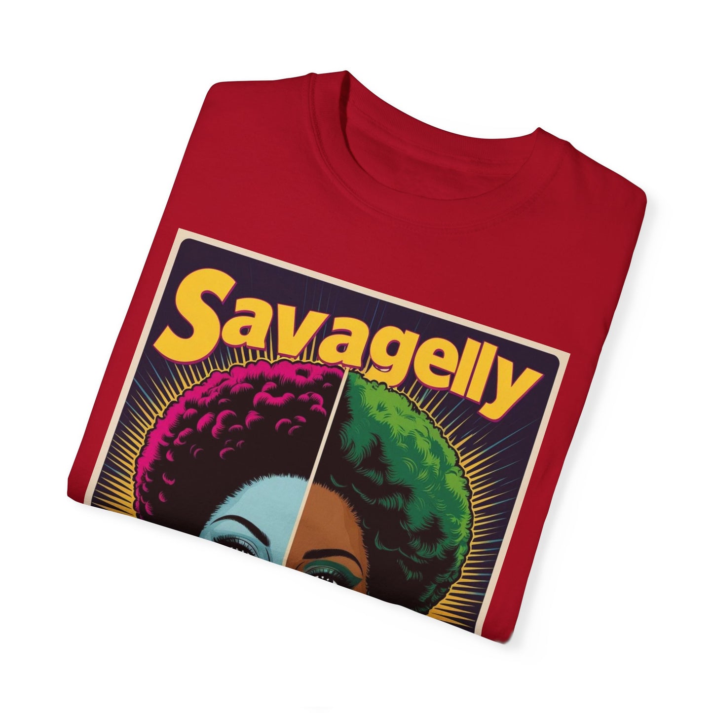Split Face Unisex T-Shirt - Savagely Snatched Female Joker Face Tee