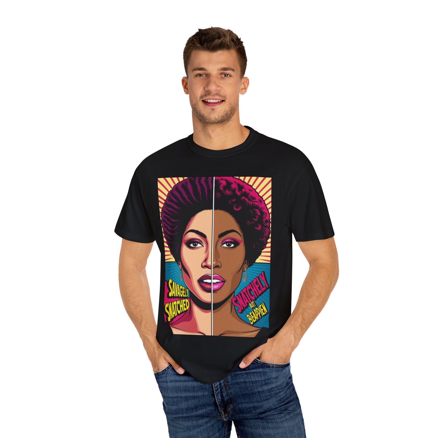 Split Face Unisex T-Shirt - Savagely Snatched Call Her Queen Tee