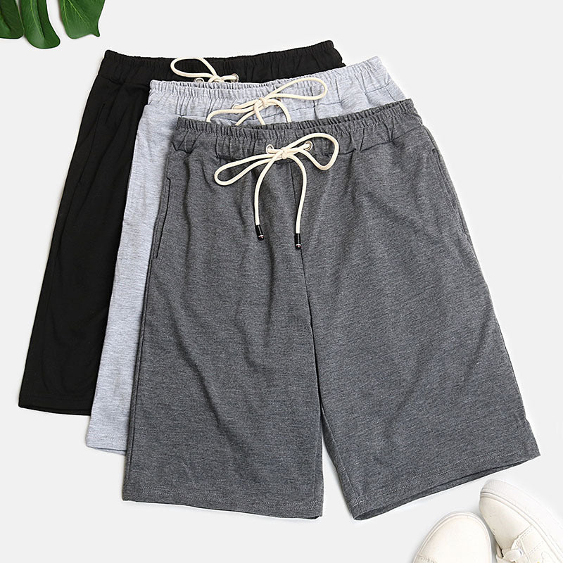 Conjunto de pantalones cortos de tres piezas con cordón en la cintura