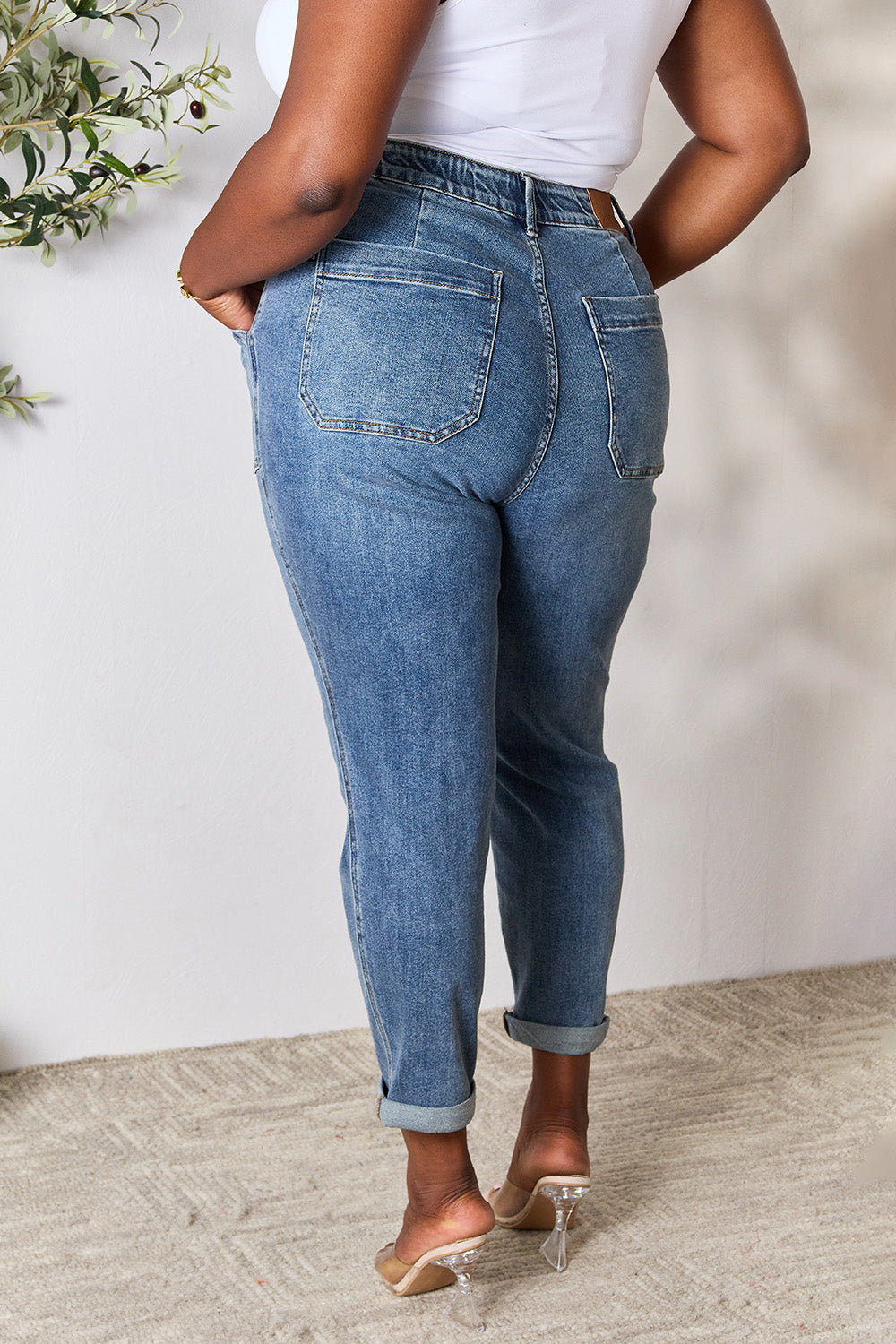 Judy Blue Full Size High Waist Drawstring Denim Jeans