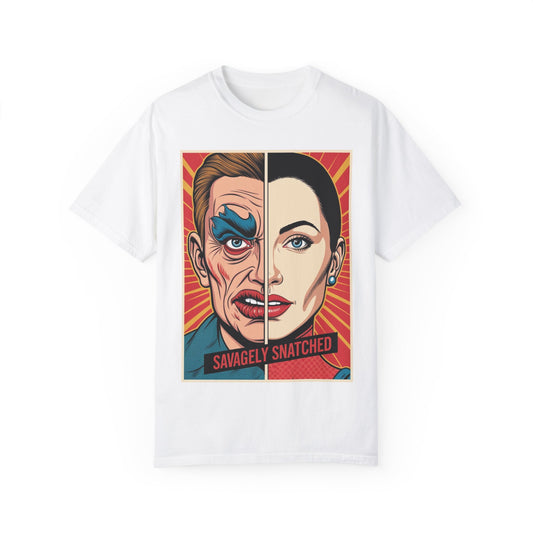 Split Face Unisex Tee - Savagely Snatched Design