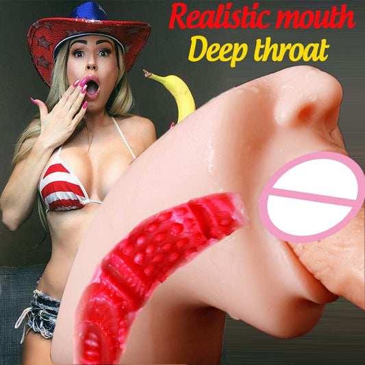 Artificial Real Feeling Deep Throat Male Masturbator