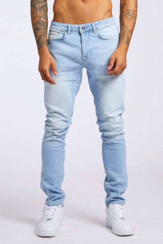 Men's solid slim fit basic skinny jeans