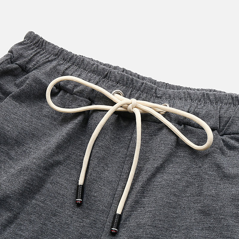 Conjunto de pantalones cortos de tres piezas con cordón en la cintura