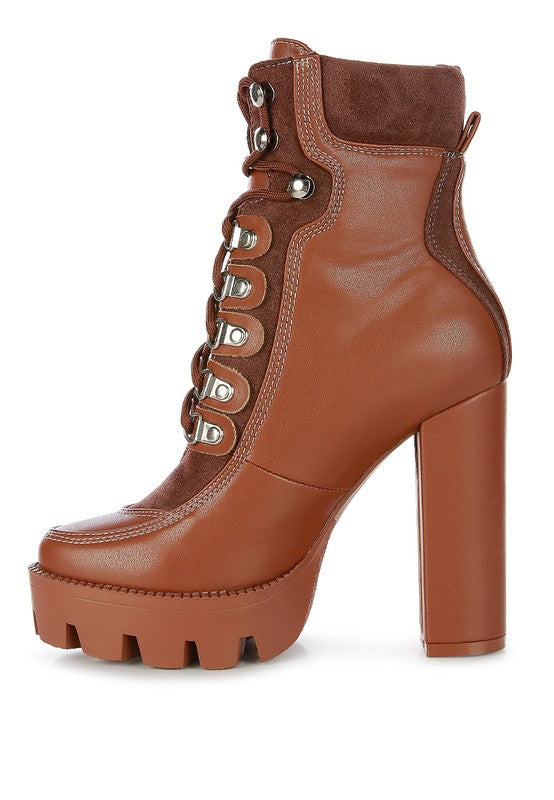 YETI HIGH HEEL LACE-UP BIKER BOOT