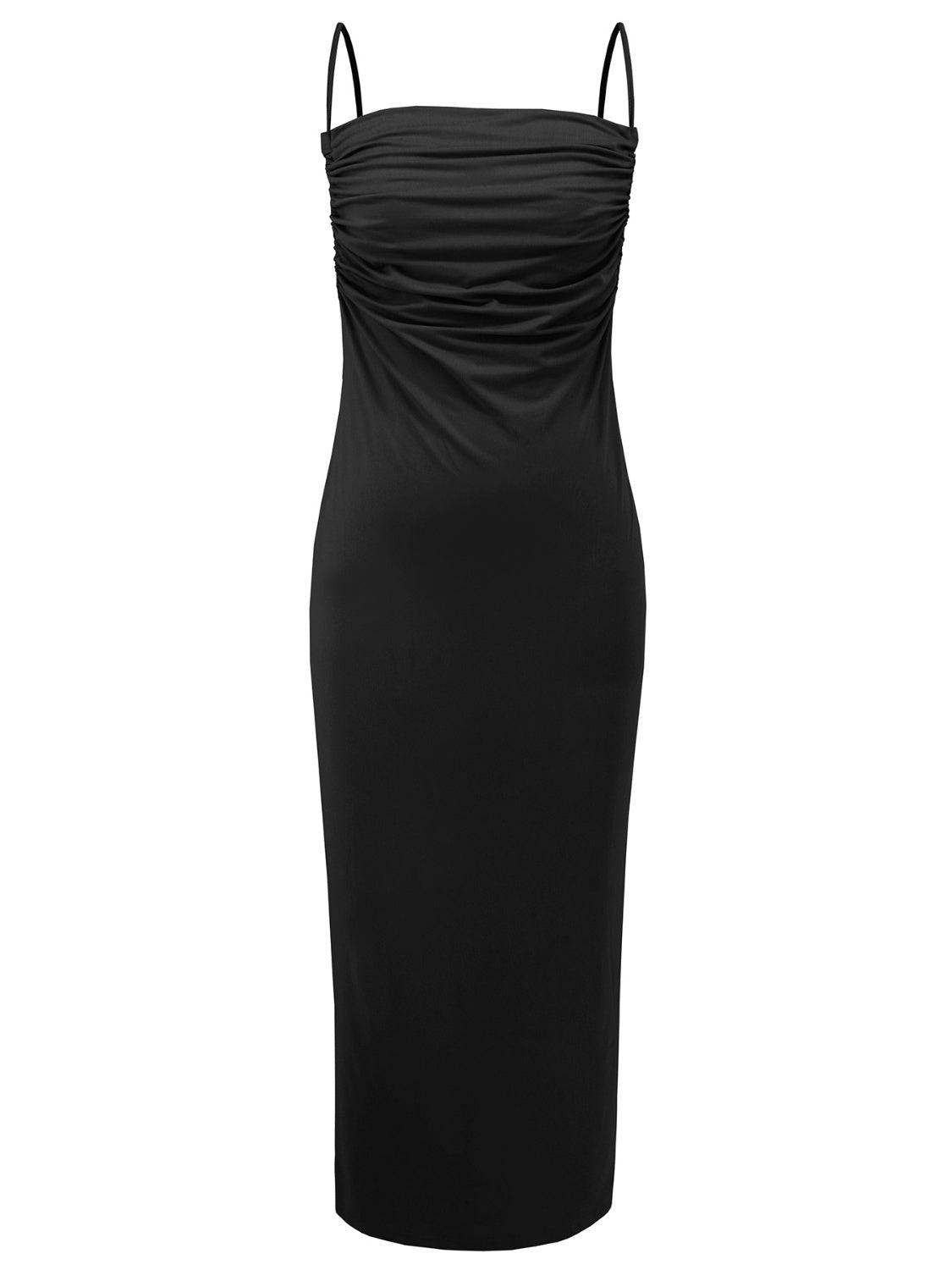 Vestido camisero sin mangas con cuello vuelto y espalda descubierta