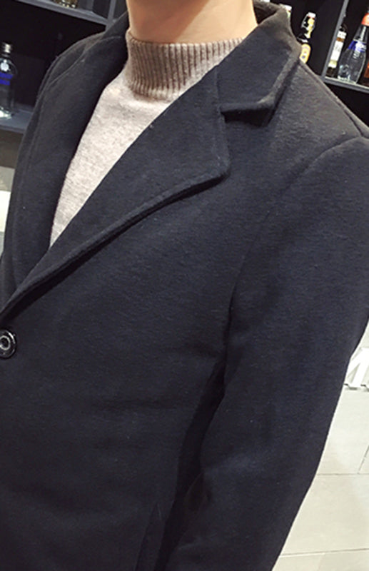 Abrigo largo de lana para hombre 