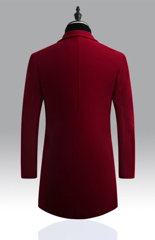 Abrigo largo de lana para hombre 