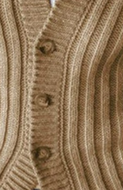 Chaqueta de suéter de manga larga con solapa de suéter de punto de un solo pecho informal para hombres 