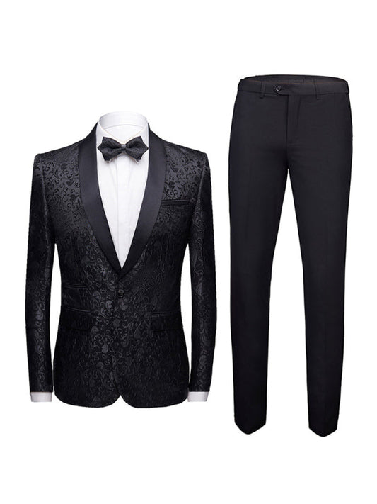 Traje de dos piezas de negocios Slim Fit para hombre 