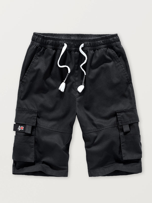 Shorts cargo de color liso para hombre 