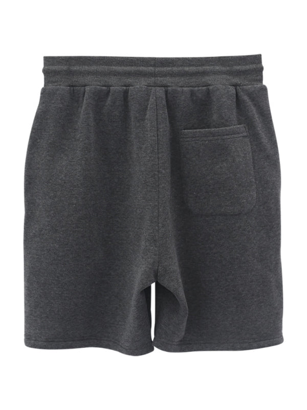 Men's new drawstring loose brushed skin-friendly casual sports shorts