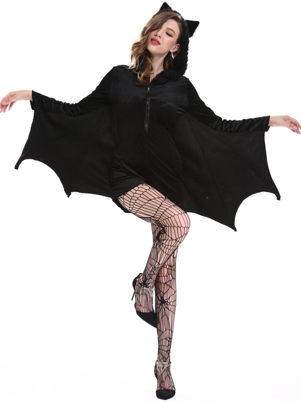 Disfraz de murciélago de Halloween para mujer en talla grande 