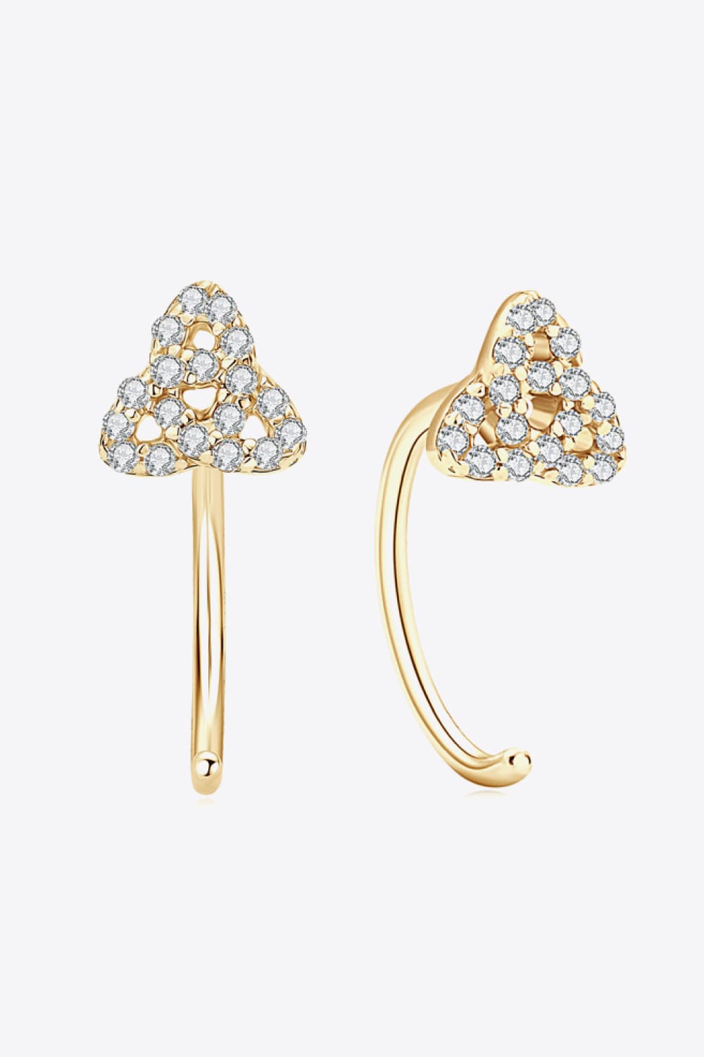 Pendientes de plata esterlina 925 con moissanita