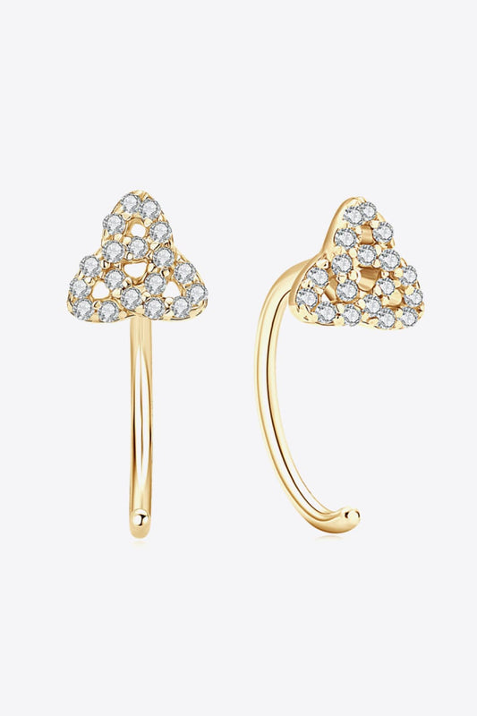 Pendientes de plata esterlina 925 con moissanita