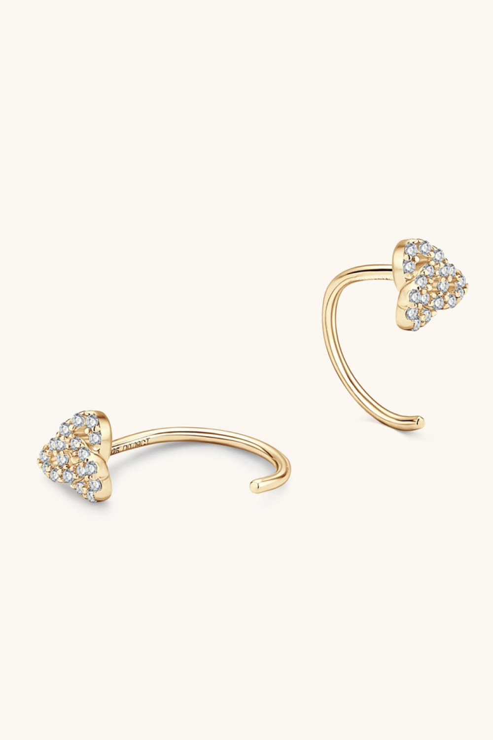 Pendientes de plata esterlina 925 con moissanita
